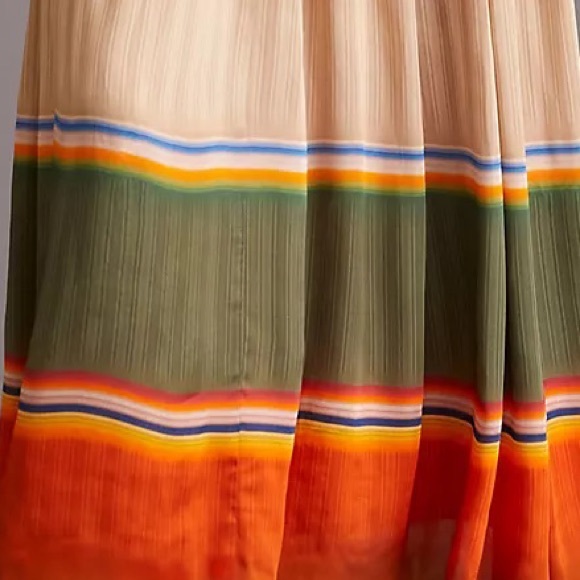 Anthropologie Tanvi Kedia V-Neck Colorblock Midi Dress - Picture 14 of 16